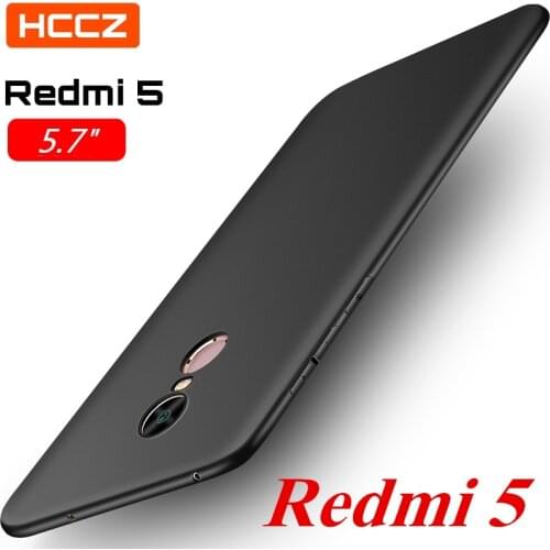 HCCZ Redmi 5 Matte Pure Color Soft Silicone Case for Xiaomi Redmi 5 Ultra-light Non-slip Protective Case Cover High Quality