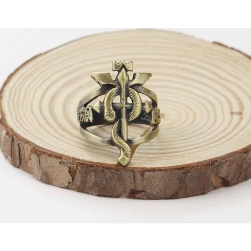 Fashion Anime Vintage Cosplay Fullmetal Alchemist Ring Jewelry Gift for Men and Women