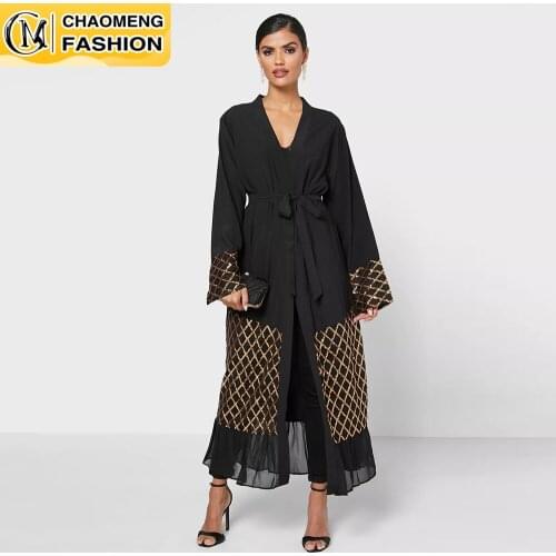 Middle East Fashion Dubai Abaya Kimono Muslim For Women Modest Robe Caftan Turkey Kaftan Arabic Islamic Clothing Maxi Ramadan