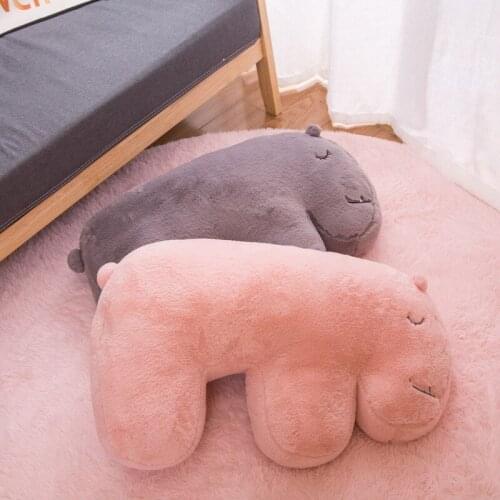 Polar Bear Plush Toy Soft Body Pillow for Sleeping Desk Chair Floor Seat Cushion Stuffed Plushie Tatami Living Room Home Decor