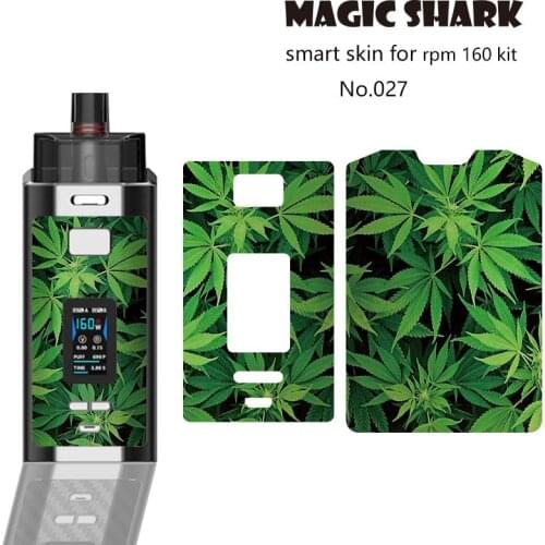 100% New Wood Leaf Bear Skull Stone Print PVC Sticker Cover Case Film Skin for Smok RPM160 No Fade