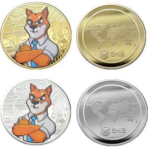 New Types Cool Metal Gold Plated Physical SHIBA SHIB Token Coin Souvenir Commemorative Coins Collectible Coins Cryptocurrency