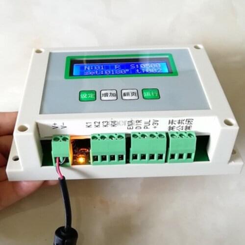 New A8_01 Stepper Motor Controller LCD Digital Display Programmable Angle Action Delayable Control Panel Motor Controller12-24V