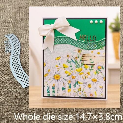 New Design Craft Metal stencil mold Cutting Dies Hello edge decoration scrapbook die cuts Album Paper Card Craft Embossing