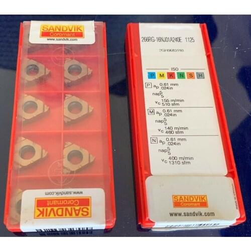 ORIGINAL 10PCS CARBIDE INSERT 266RG-16NJ01A240E1125