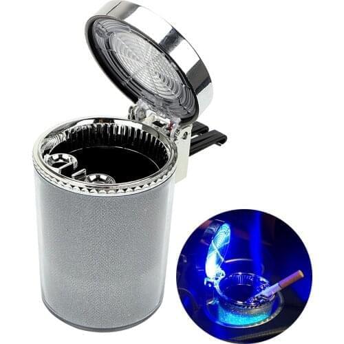 LED RGB Car Ashtray Cigarette Stand Smoke Ash Tray Cylinder Trash Bin Storage Case Decoration 4x4 Truck Auto Accessory Interior