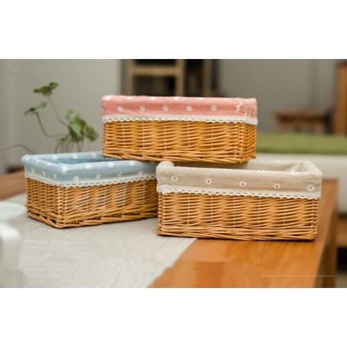 1PC Rattan wicker storage baskets storage box garden brown basket weave,home decorative Storage Box OK 0448