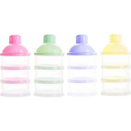 Portable Baby Milk Powder Formula Dispenser Food Container Storage bean Box for Baby Kids Toddler Three Grid Food Storage Box