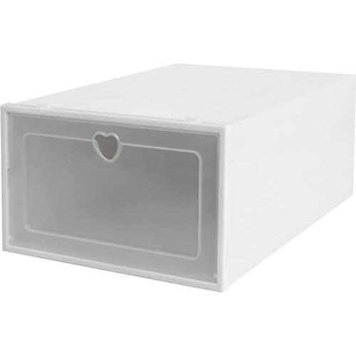 Transparent Plastic Shoe Box Shoe Storage Box Shoe Box Shoe Box Flip Cover Drawer Shoe Storage Artifact Thickening