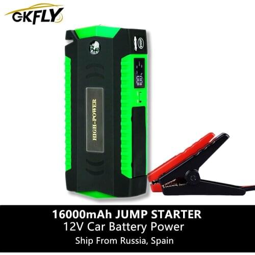 GKFLY Car Jump Starter Power Bank 16000mAh Portable Battery Station For 5.0/3.0L Car Emergency Booster Buster Starting Device