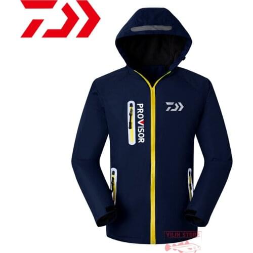 Daiwa Fishing Jacket Autumn Winter Men Reflected Outdoor Cycling Jacket Waterproof Thick Warm Fleece Anti Cold FIshing Clothing