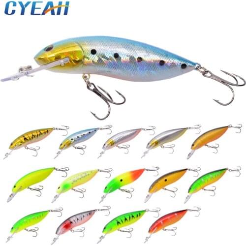 CYEAH Fishing Lure Minnow Swimbait 3D Eyes 12.5g 10.5cm Hard Bait Lake River Ocean Beach Fishing Artificial Bait