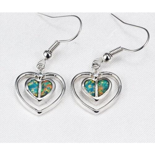 Green Opal Earrings Fashion Jewelry Gift ER326