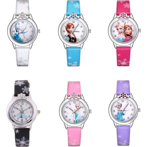 Frozen silicone watch child quartz wrist Watches Anna Aisha Cartoon movies Children Electronic Clock girls watch gifts toys