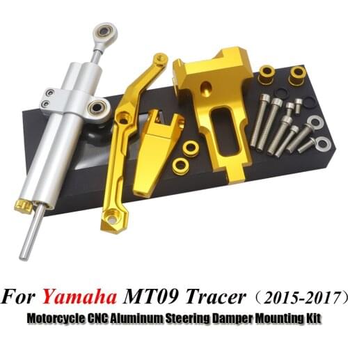 Motorcycle Stabilizer Steering Damper with Mounting Bracket Kit For Yamaha MT-09 Tracer MT 09 Tracer MT09 Tracer 2015-2017
