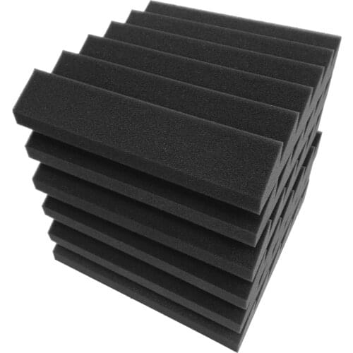 12pcs 12*12*2inch High Density Studio Acoustic Foams Panels Sound Insulation Foam Fire Retardant for Studio KTV Broadcast