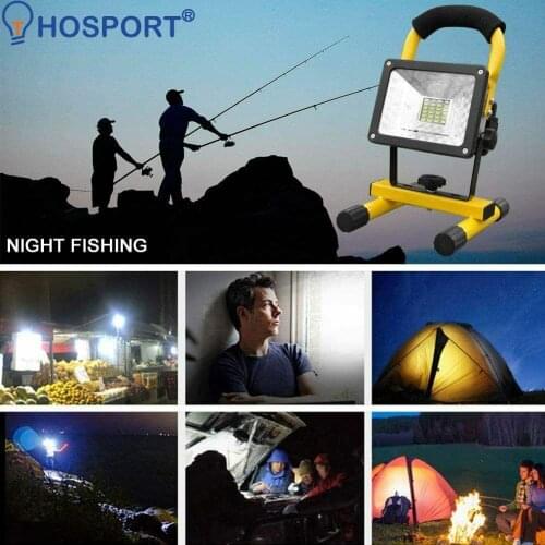 LED Street Lamp Landscape Lighting 24 LED 30W Work Flood Light Spotlight Waterproof Cordless Lamp for Construction