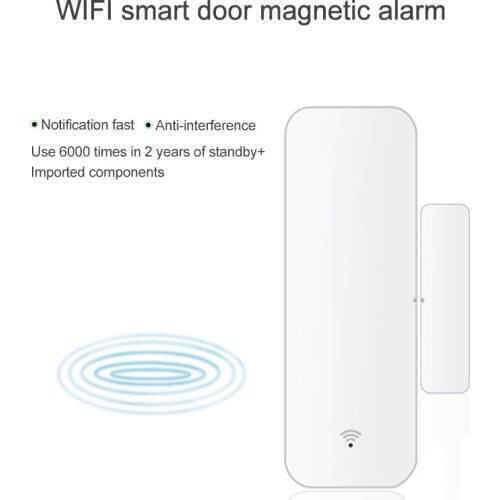 Tuya Smart WIFI Door Window Sensor Open / Closed Detector Wireless Alarm Home Security Compatible Alexa Google Home