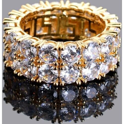 Bling Bling Iced Out Brass CZ Ring Bling Bling Jewelry Micr Pave AAA Size 7-12 R010