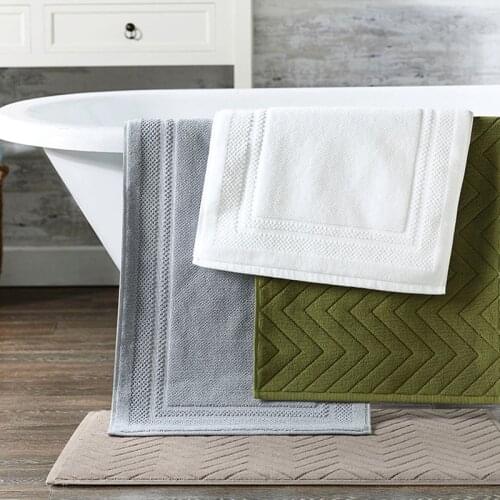 AHSNME 2pcs 100% cotton 75x45cm kitchen bathroom door floor towel bathtub non-slip absorbent towel Royal hotel bathroom doormat