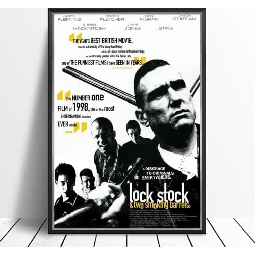 Lock stock and two smoking barrels (1998) Poster British crime comedy film Decor Art Jason Flemyng Dexter Fletcher Nick Moran