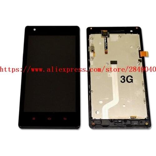 Nero redmi 4.7 "display lcd assembly + touch screen digitizer Con telaio di ricambio per xiaomi riso rosso FOR hongmi 1 s
