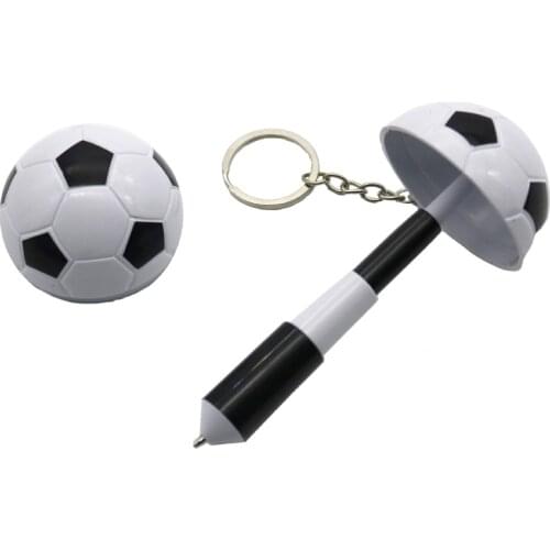 1 Pc Creative Lovely Football Styling Ballpoint Pen Key Ring Take It With You Mini Stretch Ballpoint Pen