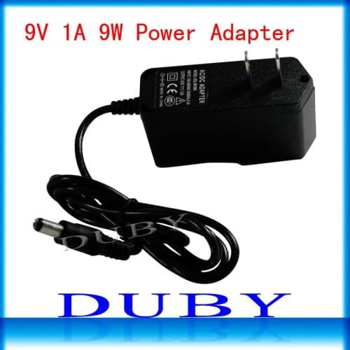100Pcs/lot 9V1A New AC 100V-240V Converter power Adapter DC 9V 1A 1000mA Power Supply EU/US Plug DC 5.5mm x 2.1mm Free Fedex