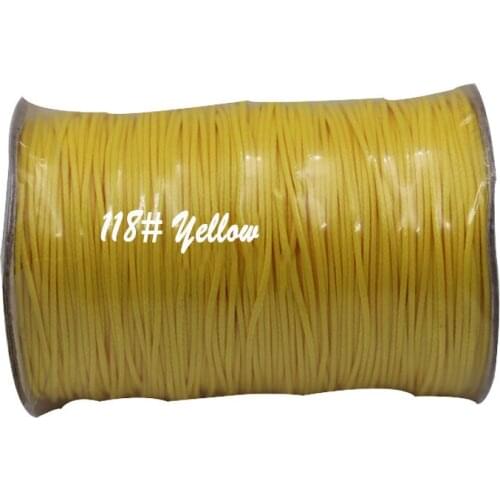 200Yards/roll+1.5mm Yellow Korea Polyester Waxed Wax Cord Rope Cord Thread+DIY Jewelry Findings Accessories Bracelet Wire String