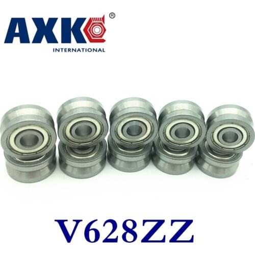 2019 Hot Sale Thrust Bearing V628zz Outer Ring V Grooved Straightener Guide Wheel Bearings 8x24x8mm Pulley Groove Width 1.5 Mm