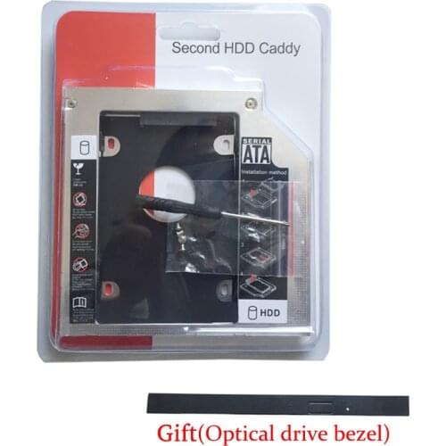 9.5MM 2nd HD HDD SSD Hard Drive Caddy For Acer Aspire E15 ES1-512 ES1-512-P1SM(Gift Optical drive bezel)