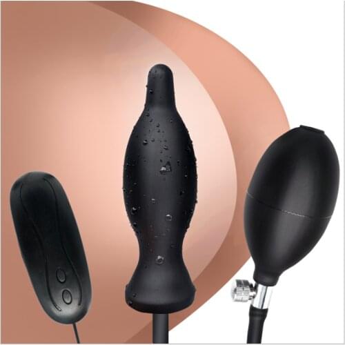 Adult anal plug inflatable beads, gay, large pump inflatable anal plug male sex toys, silicone male anal dilator