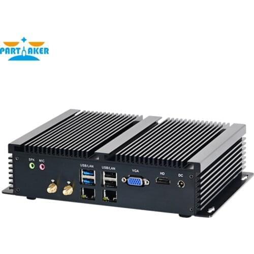 Fanless Industrial Mini PC Intel i7 8550U i5 8250U i7 6500U i5 7267U 2*intel i211 6*COM RS232 RS422 RS485 Mini Computer HTPC