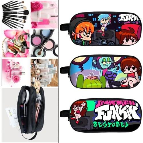 Game Friday Night Funkin 3D Pencil case Children Canva School Pen bag Teenage unisex Cosplay Handbag Women Harajuku Cosmetic bag