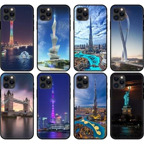 Black tpu case for iphone 5 5s se 2020 6 6s 7 8 plus x 10 XR XS 11 12 mini pro MAX back cover Fashion City