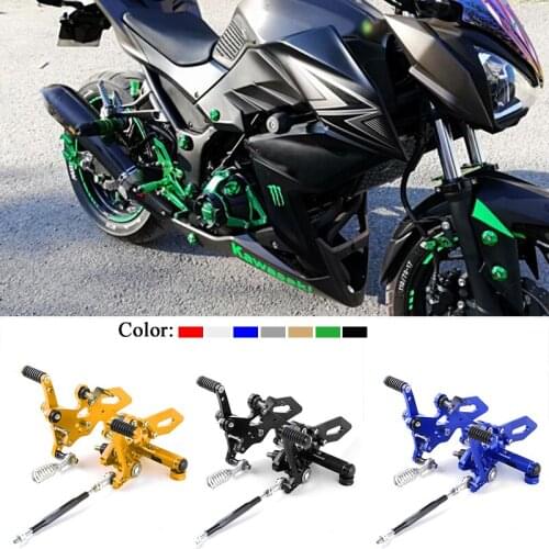 CNC For Kawasaki Ninja 250 Ninja 300 Z250 Z300 Right Left Footrest Motorcycle Aluminum Adjustable Rear Sets Foot Rests Pegs 2016
