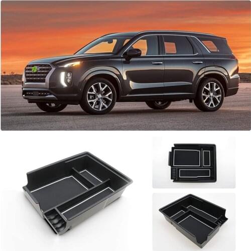For Hyundai Palisade LX2 2020 Car Central Armrest Storage Box Center Console Flocking Organizer Containers Holder Accessories