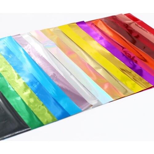 50pcs Hot Stamping Foil Paper Holographic Heat Transfer Aluminum Laminator Foil for DIY Art Craft Ch