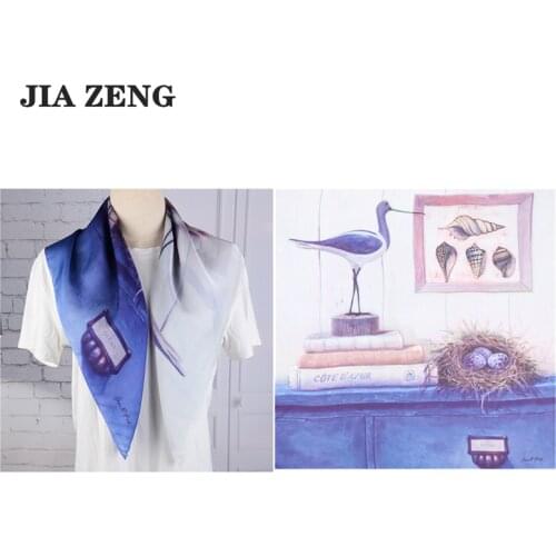 2021 Spring Summer Hot Sale Kerchief Silk Scarf Head Scarf Hair Tie Egret New Print Women Fashion Scarf Accessories Wholesales