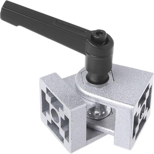 Zinc Alloy Flexible Pivot Joint Connector with Handle Corner Hinge for Aluminum Extrusion Profile 3030S/4040S