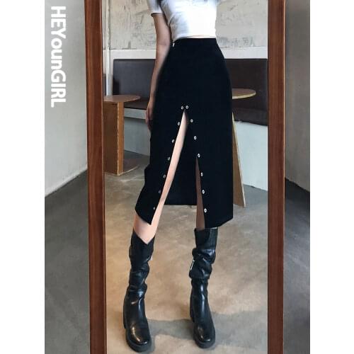 Женские юбки миди Heyoungirl China At AliExpress