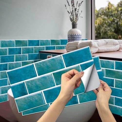 Kitchen stickers waterproof oil resistant high temperature self adhesive American imitation tile wallpaper PVC sheet strip stick