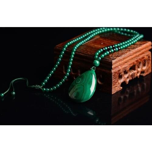 Natural Green Jade Pendant Green Hand Carved Pendants Jadeite Necklace for Women with Chain Accessories Fashion Jewelry