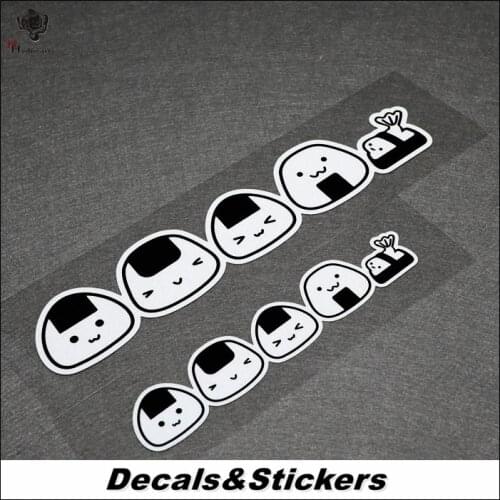 NO.L141 Sushi Cute Cartoon 3M Reflective Modified Stickers Car Glass Waterproof MOTO GP Decals Racing Motorcycle