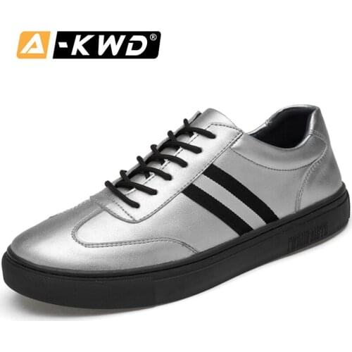 Fashion Shoes 2019 Summer Breathable Sneakers Homens Lace-up Casual Shoes Men Leather Rubber Black White Gold Designer Trainers