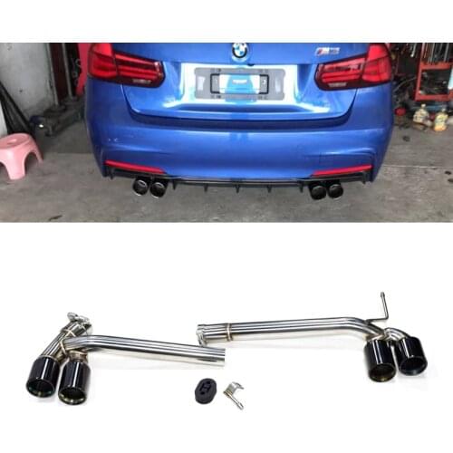 AK MUFFLERTIP Stainless Steel Car Exhaust Tip For BMW F30 3 series Mufflers 320i 318i Black Exhaust Pipe Muffler Tip Tailpipe