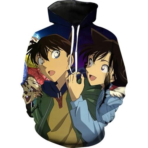 Detective Conan 2021 New 3D Animation Printing Hoodie Mens and Womens Childrens Sports Shirt Student Leisure Cool Pullover