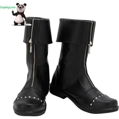 Final Fantasy VII FF7 Remake Cloud Strife Black Cosplay Shoes Long Boots Leather CosplayLove For Halloween Christmas