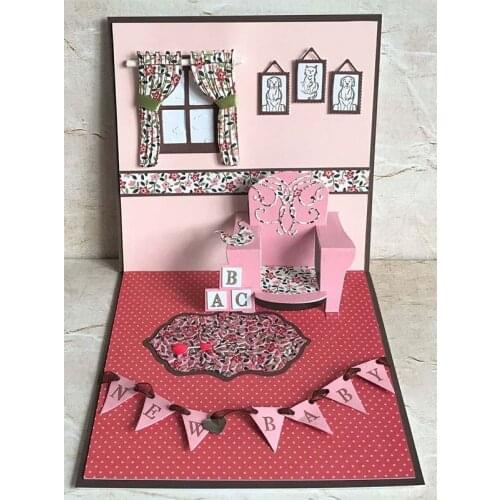 Window Vase Desk Metal Cutting Dies Stencils For DIY Scrapbooking Album Decorative Embossing Card Craft Die Cut Template 2019