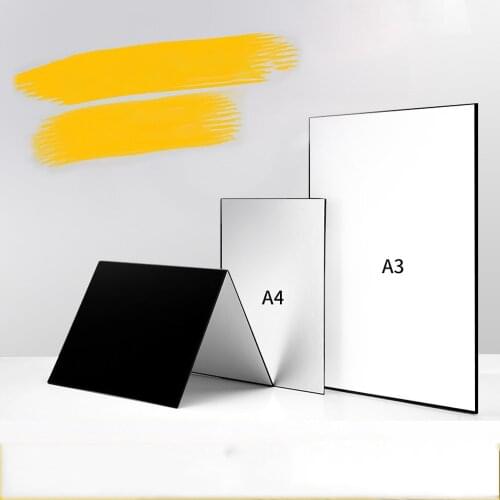 A4 Thickened Photography Collapsible Cardboard Reflector Small Props Portable Tabletop White Black Silver Absorber Reflective